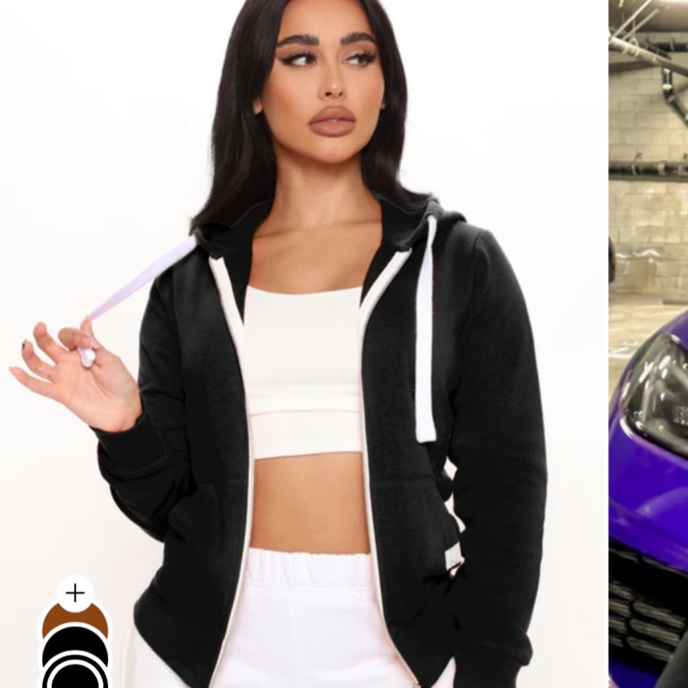 Relaxed Vibe Zip Up Jacket / Hoodie Fashion Nova